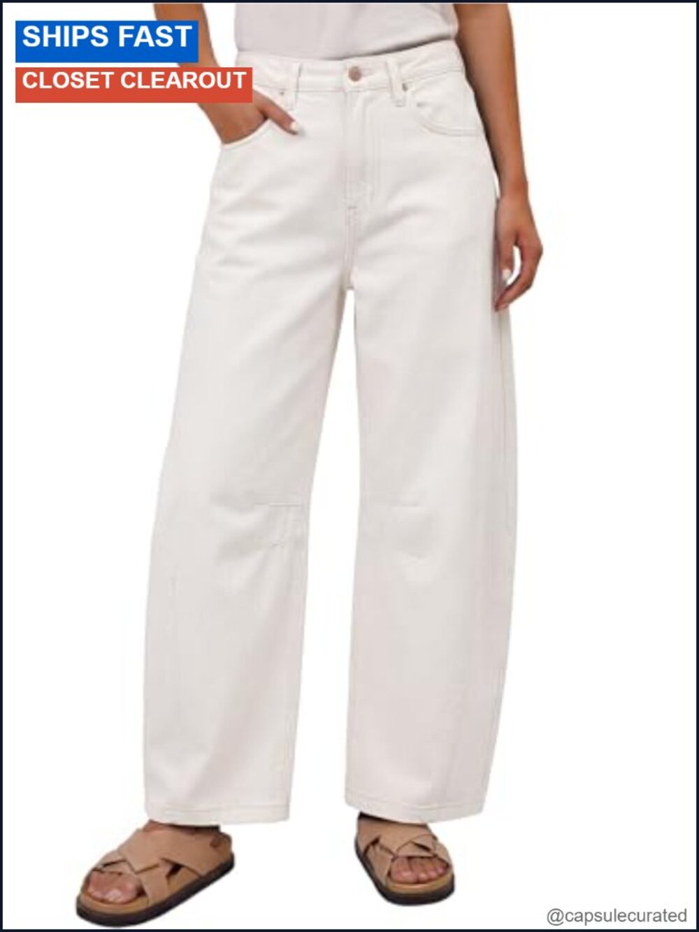 Wide Leg Barrel Jeans Baggy Relaxed Fit Ankle Denim Pants
